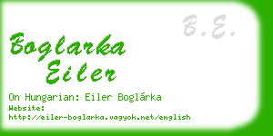 boglarka eiler business card